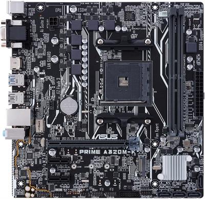 ASUS PRIME A320M-K AMD Ryzen AM4 DDR4 HDMI VGA M.2 USB 3.1 Micro-ATX Motherboard