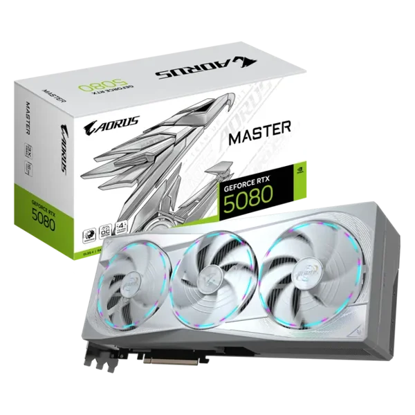 AORUS GeForce RTX 5080 MASTER ICE 16GB White Graphic Card