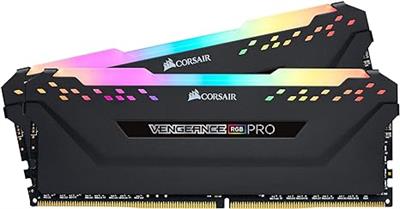 CORSAIR VENGEANCE RGB PRO DDR4 16GB (2x8GB) 3600MHz CL18 Intel XMP 2.0 iCUE Compatible Computer Memory Black