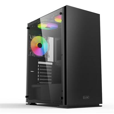 EASE EC141B Tempered Glass ATX Gaming Case Black