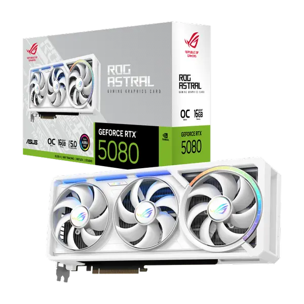 ROG Astral GeForce RTX 5080 16GB GDDR7 WHITE OC Edition Graphic Card