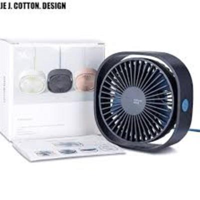 Usb desk fan 360 degree rotation 3 speeds portable desktop table cooling fan