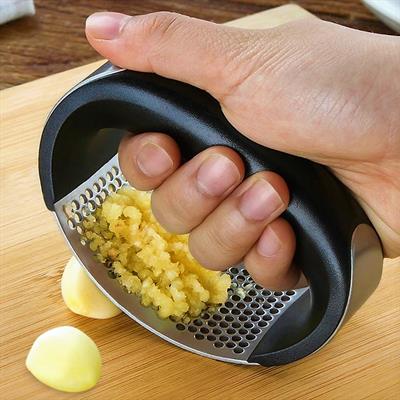 Stainless hand press garlic grinder mincer squeezer