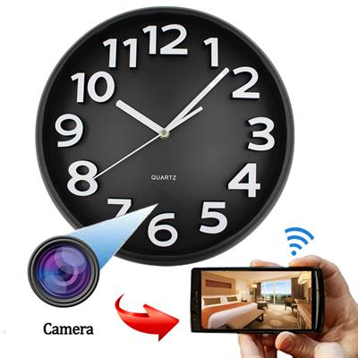 WALL CLOCK CAMERA FOR HOME SECURITY WITH WIRELESS MONITORING UPTO 4K RESOLUTION
