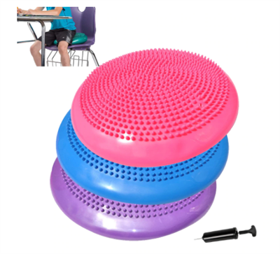 Balance disc, sitting on a balance disc at work, wobble cushion