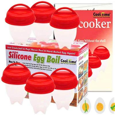 Egg cooker-silicone egg poacher cups for boiling eggs & boil without the egg shell (pack of 6)
