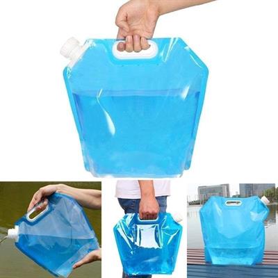 5 liter soft foldable water storage bottle water tank bag outdoor sports travel camping hiking riding, survival portable folding water storage bag