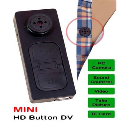 Camera in shirt button with mic 