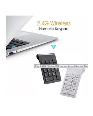 Mini numeric wireless keypad 2.4ghz 18 keys pad - black