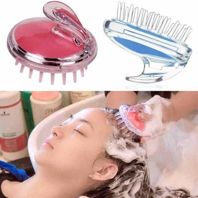 Hair shampoo brush soft silicone scalp massager (pack of 2)