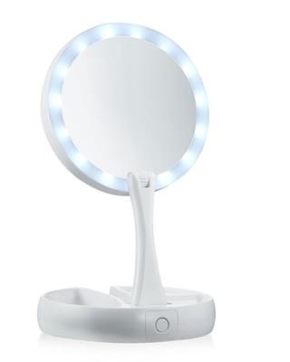 Foldable led lights makeup mirror