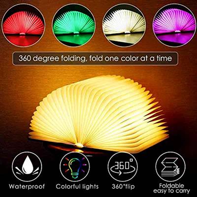 Book shaped folding small lamp rechargeable led portable