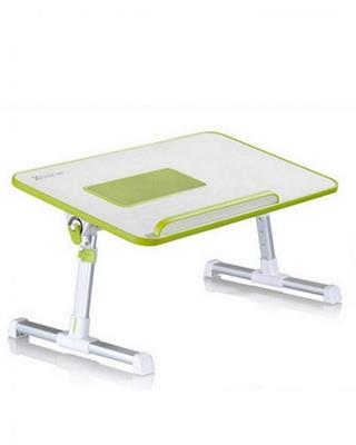 Ergonomic foldable portable laptop table with cooling fan