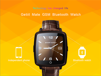 Getiit mate smart watch with camera, bluetooth & sim card