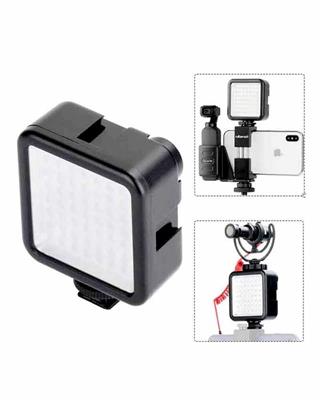 Led video light w49s mini 6000k with rotatable mount adapter