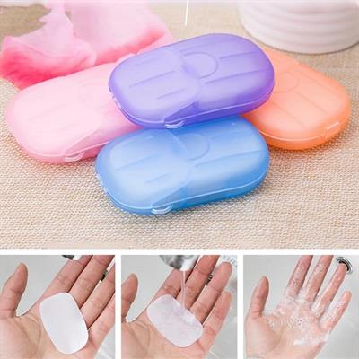 Pack of 4 portable hand wash box soap paper scented foam