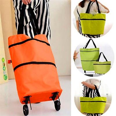 Foldable multi-function trolley bag grocery bags with wheels