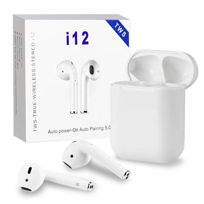 Twin i12 with case sensors touch and window wireless earphone v5.0