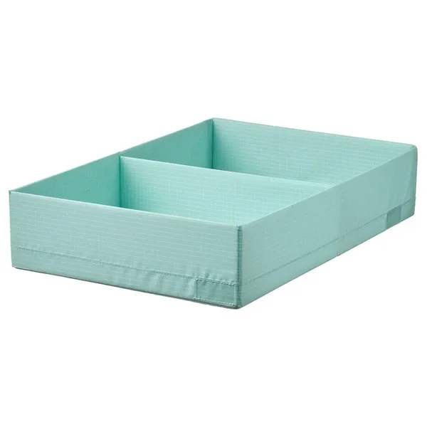 Ikea-Box with compartments, Color-light turquoise