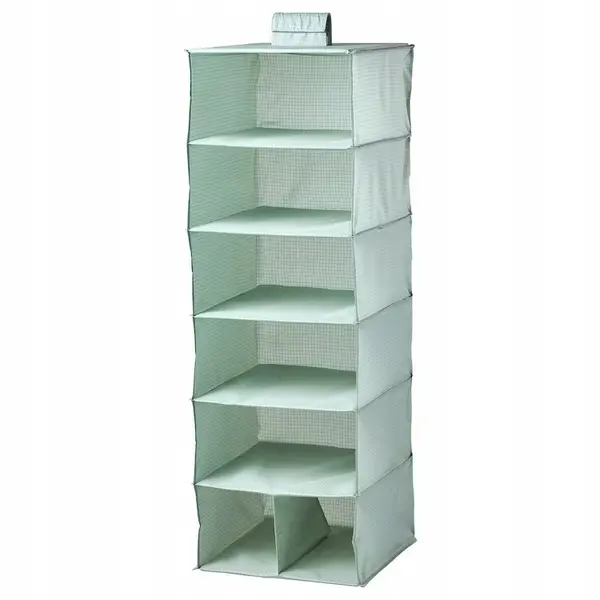Ikea-storage with 7 compartments. Color light torquoise