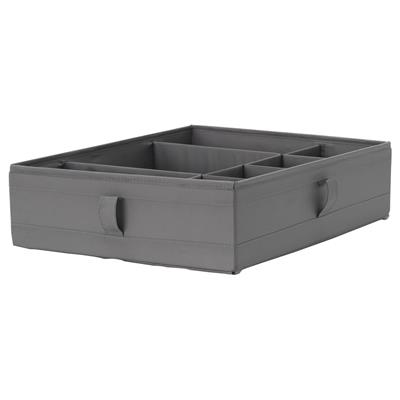 Ikea Box with compartments, dark grey, 44x34x11 cm
