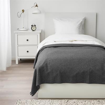 Ikea fleece Bedspread, grey, 150x210 cm