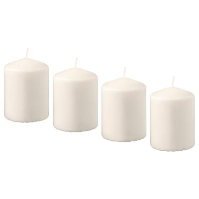 Ikea Unscented block candle, natural, 8 cm