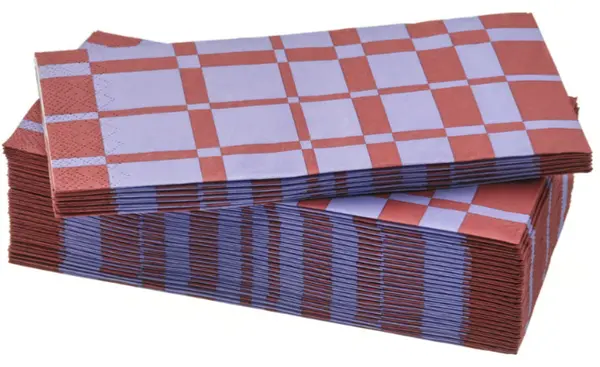 Ikea -Paper Napkin-Color-Red/Blue