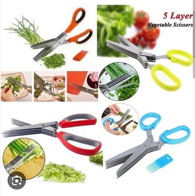 5 layers vegetables scissor