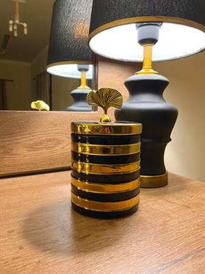 Black Gold Ceramic Jar