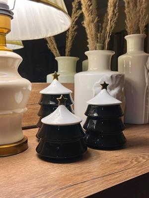 Star White Black Ceramic Jars