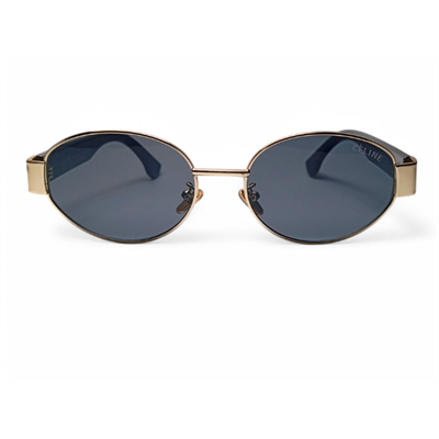 Gold Oval Metal 
