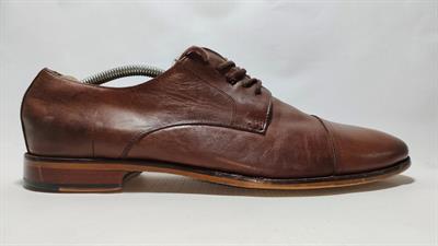 Aston Grey leather derby shoes