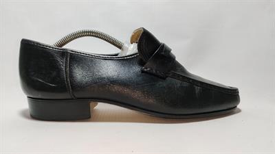 Black leather shoes