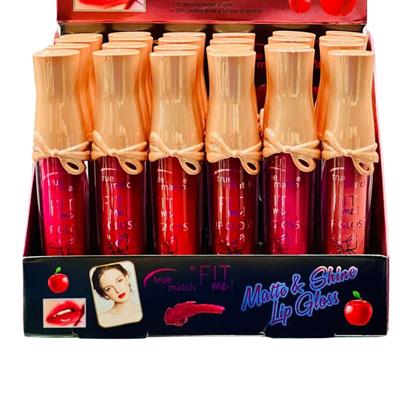 Fitme  Matee & Shine Lip gloss cherry by True match 6 pc set