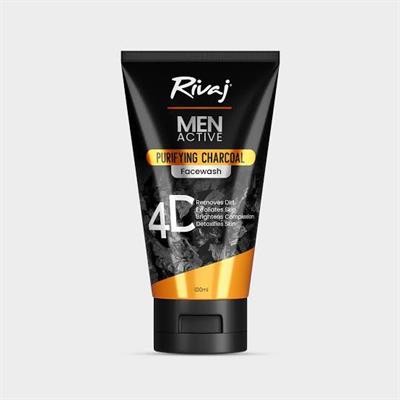 Rivaj Men’s Men Active Purifying charcoal Face Wash 100ml