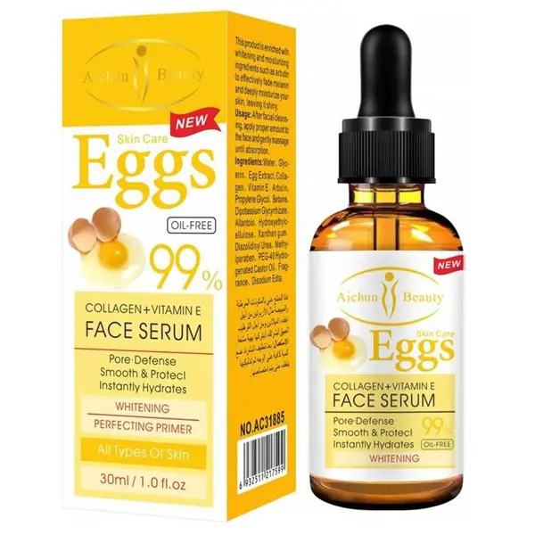 Aichun Beauty 99% Eggs Face Serum with Vitamin E – Tightening, Nourishing & Youthful Glow