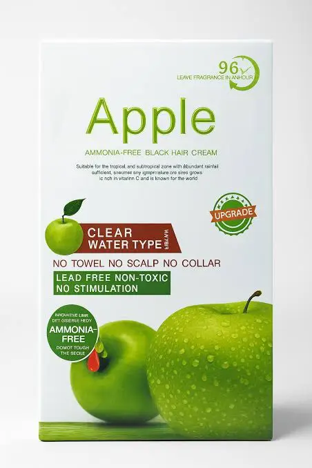 Apple Hair Color 72 Natural Black – Ammonia-Free Sachet Pack (10 × 30ml)