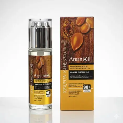 Argan Oil Sulfate-Free Keratin Nutrition Hair Serum 80ml – Repair, Smooth & Strengthen Hair