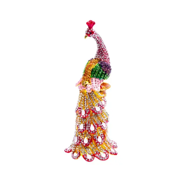 Beaded Peacock Jewellery Box – Royal Handcrafted Beauty with Intricate Detailing