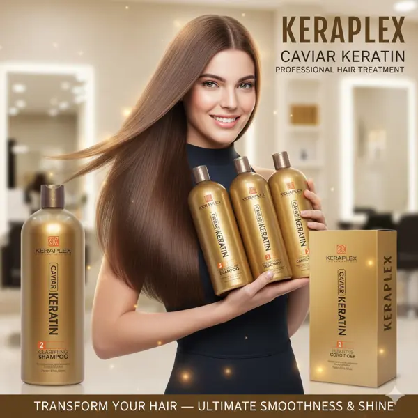 BK Keraplex Professional Keratin Treatment Kit 1000ml – Brazilian Hair Botox & Frizz-Free Smoothness