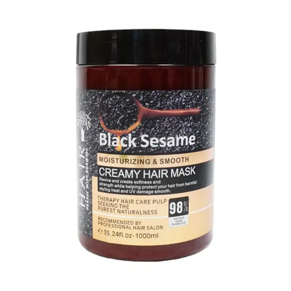 Black Sesame Hair Mask Moisturizing & Smooth 1000ml – Deep Nourishment, Strength & Shine