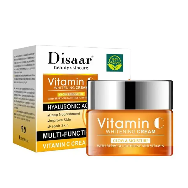 Disaar Vitamin C Whitening Cream with Hyaluronic Acid – Bright, Hydrated & Radiant Skin