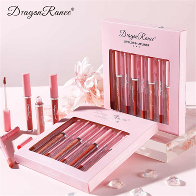 Dragon Ranee 4 Lip Gloss And 4 Lip Liner Pencil Set 8 Pc