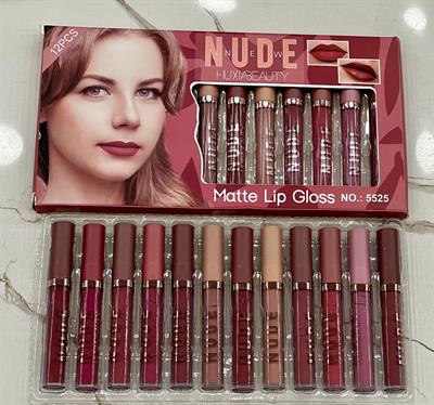 HUXIABEAUTY NEW NUDE Matte Lip Gloss Set 12 pc