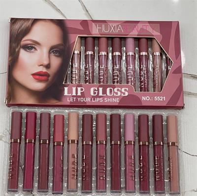 HUXIABEAUTY Lip Gloss Shine set 12 pc