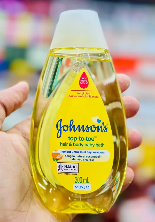 Johnson’s Top-To-Toe Hair & Body Baby Bath 200ml – Gentle, Mild & Tear-Free Cleanser