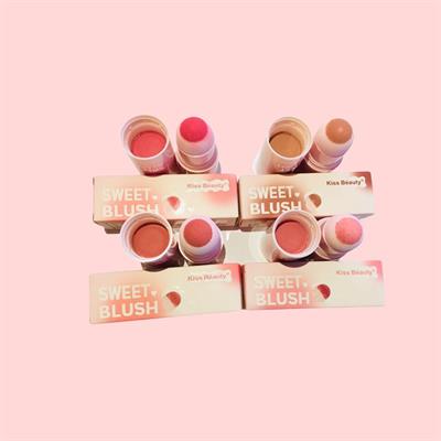  Kiss Beauty Sweet Blush Pack of 1 Air Cushion cream Blush Natural Long Lasting Matte Cheek cream Blusher stick Makeup