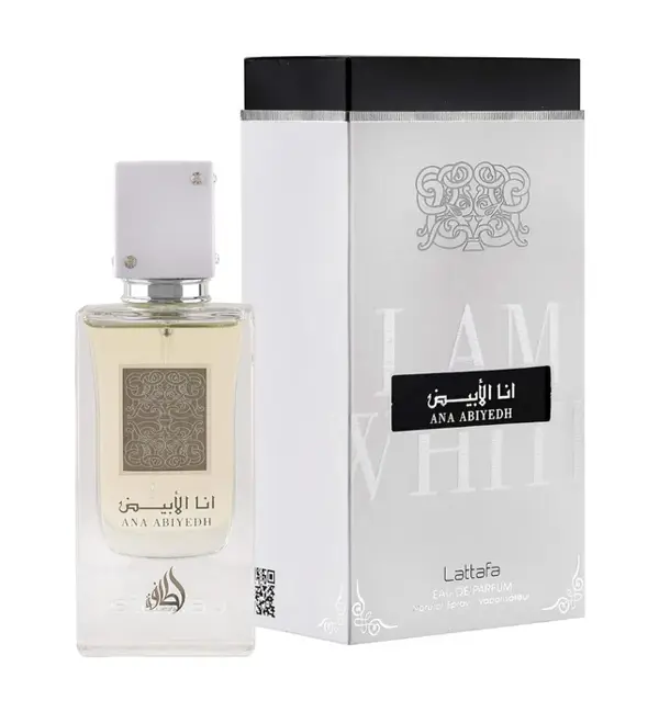 Lattafa I Am White Ana Abiyedh Eau De Parfum 60ml – Pure Elegance & Lasting Freshness