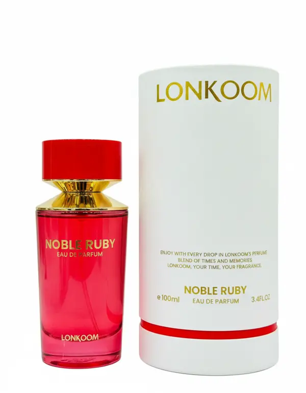 Lonkoom Nobel Ruby Eau de Parfum – 100ml – Elegant, Feminine & Long-Lasting Floral Fragrance for Women